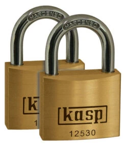 Kasp Premium Brass Padlock 30mm Twin Pack K12530D2