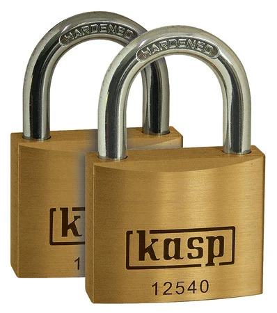 Kasp Premium Brass Padlock 40mm Twin Pack K12540D2