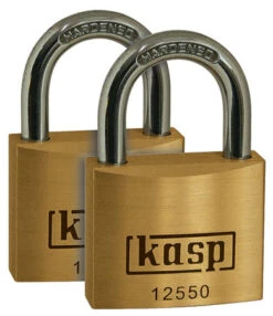 Kasp Premium Brass Padlock 50mm Twin Pack K12550D2