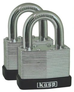 Kasp Laminated Steel Padlock 50mm Twin Pack K13050D2