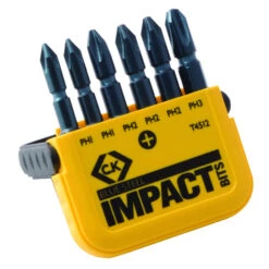C.K Blue Steel Impact Screwdriver Bit Phillips Set Of 6 T4512