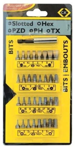 C.K Screwdriver Bit Set (25mm) Set Of 33 T4520
