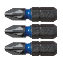 C.K Blue Steel Impact Screwdriver Bit 25mm PZ1 Pack Of 3 T4560 PZ1D